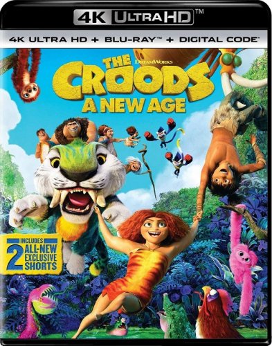 Постер к фильму Семейка Крудс: Новоселье / The Croods: A New Age (2020) UHD Blu-Ray 2160p | 4K | HDR | Dolby Vision | Лицензия